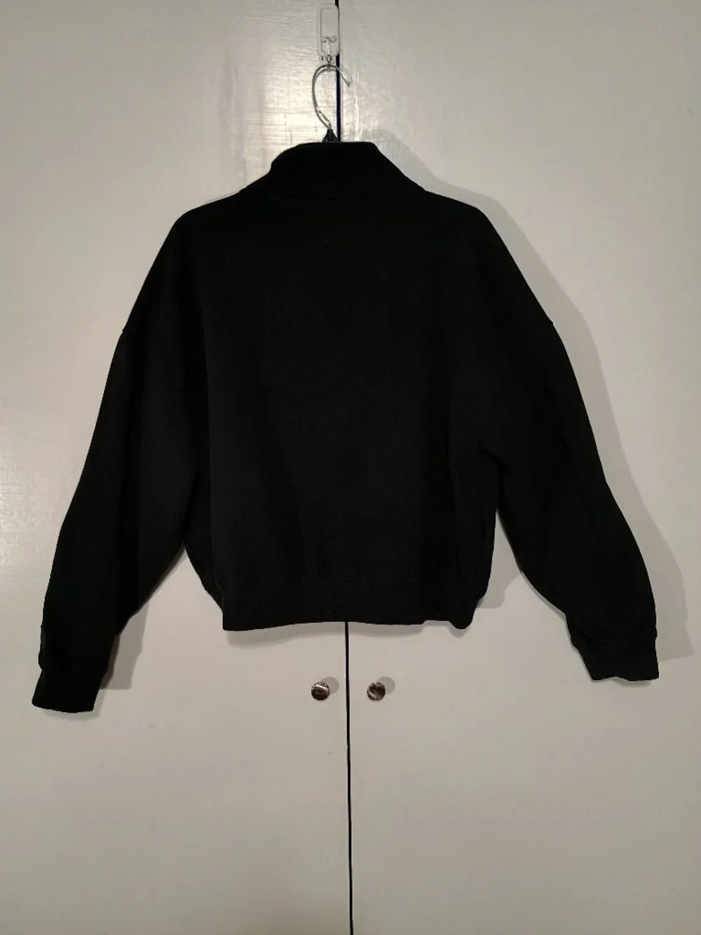 PINK Victoria’s Secret Black Quarter Zip Pullover Sweatshirt Women’s Large